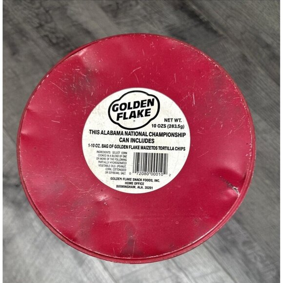 Alabama Crimson Tide Football National Champions Golden Flake Tin 1992‎ Vintage - Picture 2 of 12